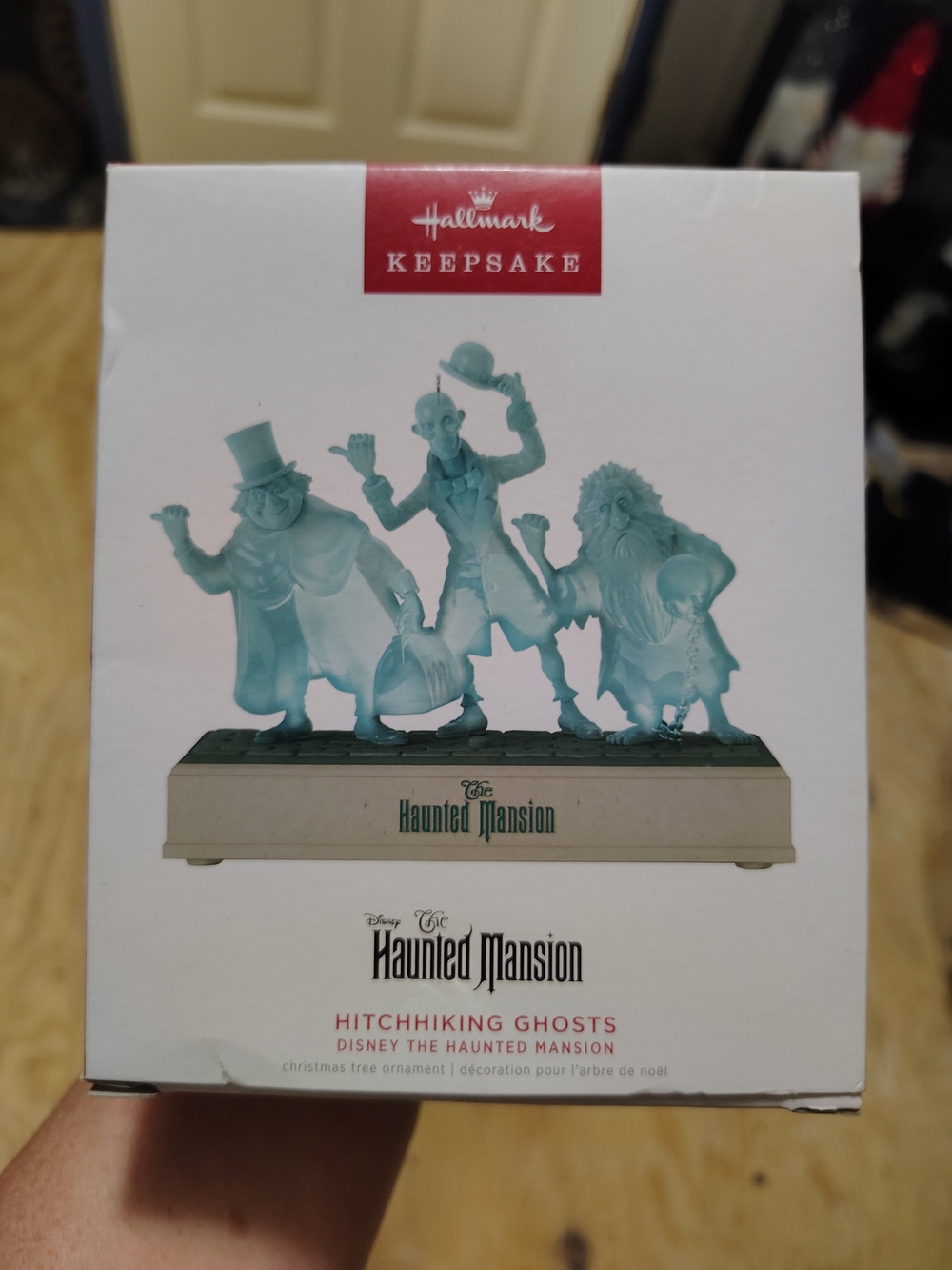 Hallmark Keepsake Haunted Mansion Hitchhiking Ghosts Ornament - Teal